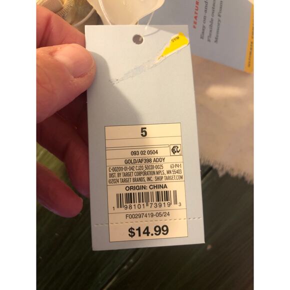 Cat & Jack NWT Toddler Girl Addy Gold Ballet Flats Size 5 - Picture 3 of 7